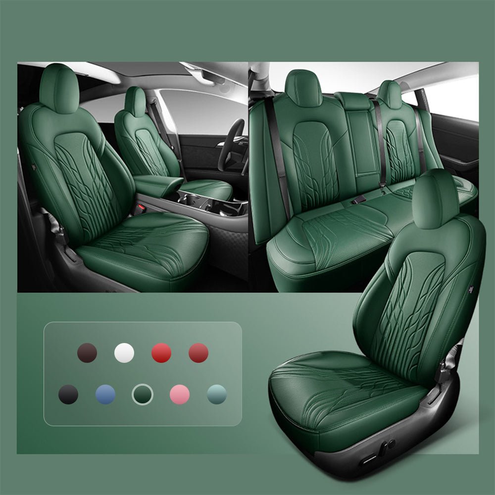 TESERY Nappa Leather Seat Covers for Model 3 Highland & Model Y Juniper