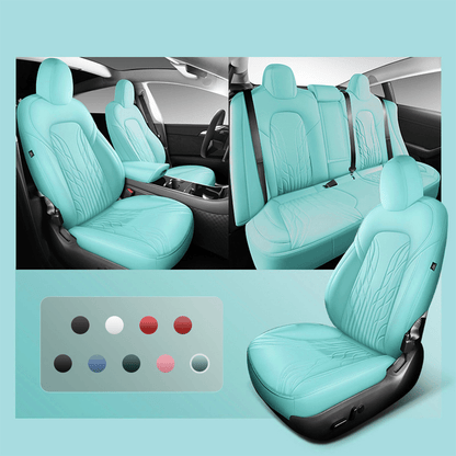 TESERY Nappa Leather Seat Covers for Model 3 Highland & Model Y Juniper
