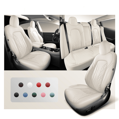 TESERY Nappa Leather Seat Covers for Model 3 Highland & Model Y Juniper