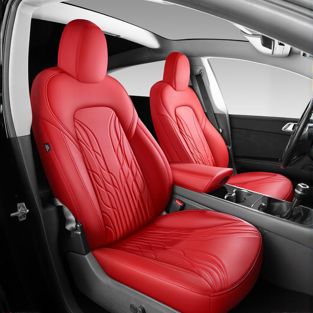 TESERY Nappa Leather Seat Covers for Model 3 Highland & Model Y Juniper