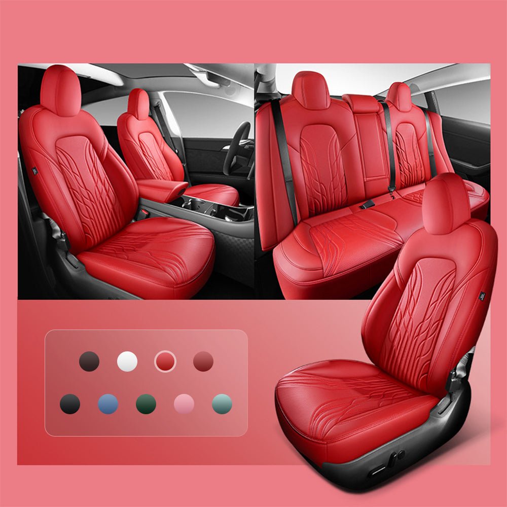 TESERY Nappa Leather Seat Covers for Model 3 Highland & Model Y Juniper