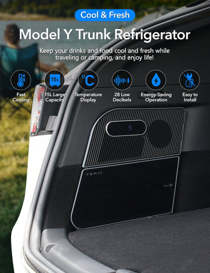 TESERY Rear Trunk On-Board Refrigerator for Tesla Model Y (5 Seaters)