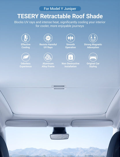 TESERY Retractable Sun Shade for Model Y Juniper