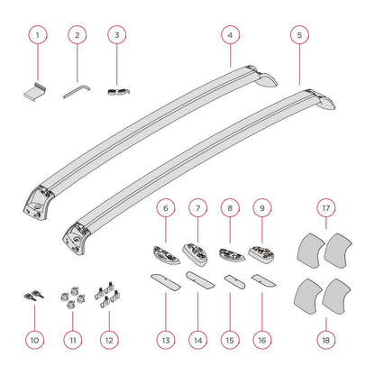 TESERY Roof Rack for Tesla Model 3 Highland / Model Y (Set of 2)