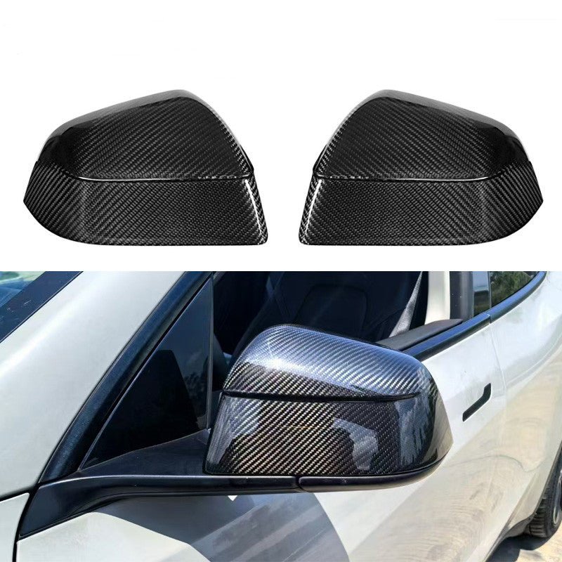 Carbon Fiber Mirror Covers for Tesla Model Y - Juniper Style Upgrade