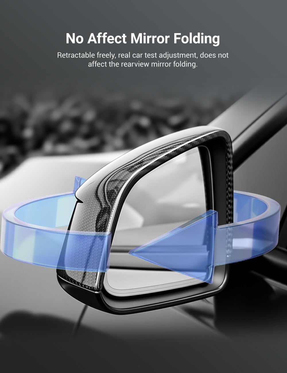 TESERY Side Mirror Cover for Tesla Model Y Juniper ( OEM Style ) - Dry Carbon Fiber Exterior Mods