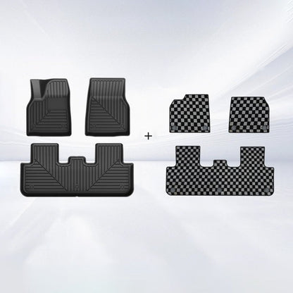 TESERY TPE+Carpet Double Layer Floor Mats for Model Y Juniper