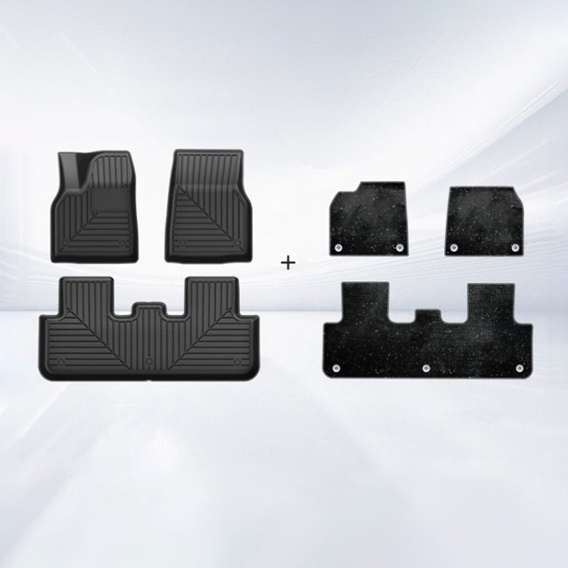 TESERY TPE+Carpet Double Layer Floor Mats for Model Y Juniper