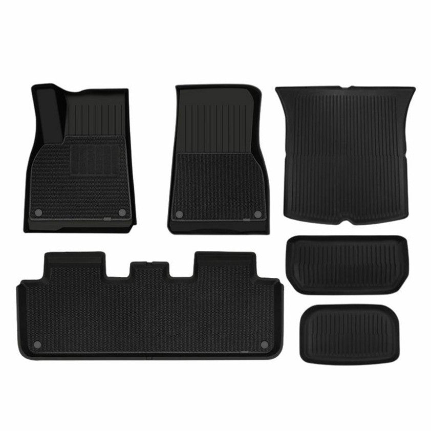TESERY TPE+Menes Double Layer Floor Mats for Tesla Model 3 & Model Y