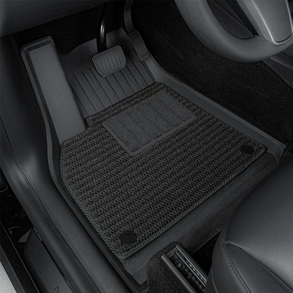 TESERY TPE+Menes Double Layer Floor Mats for Tesla Model 3 & Model Y