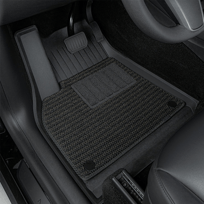 TESERY TPE+Menes Double Layer Floor Mats for Tesla Model 3 & Model Y