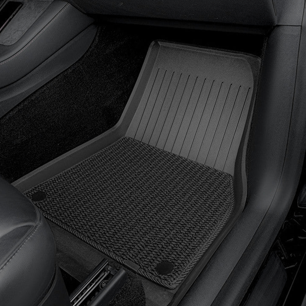 TESERY TPE+Menes Double Layer Floor Mats for Tesla Model 3 & Model Y