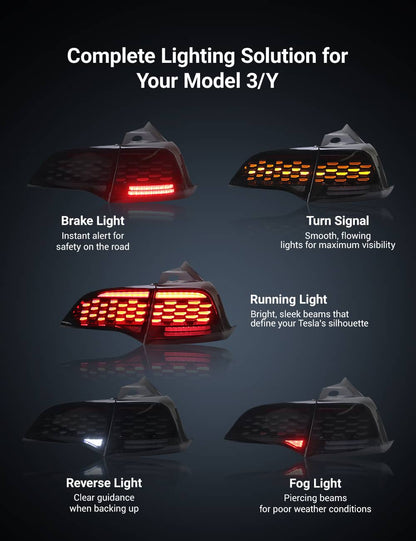 TESERY Upgraded Starlight LED Tail Light for Model 3/Y