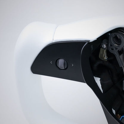 TESERY Yoke Plaid Steering Wheel for Tesla Model 3 / Y【White Leather】