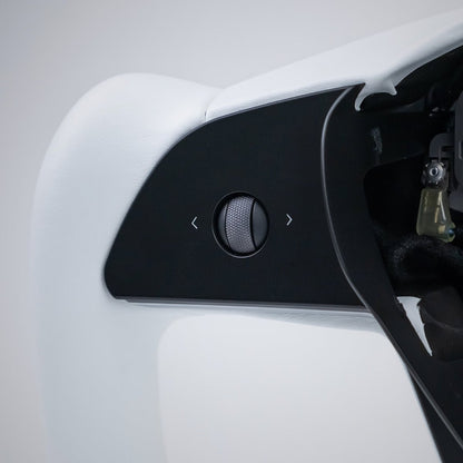 TESERY Yoke Plaid Steering Wheel for Tesla Model 3 / Y【White Leather】