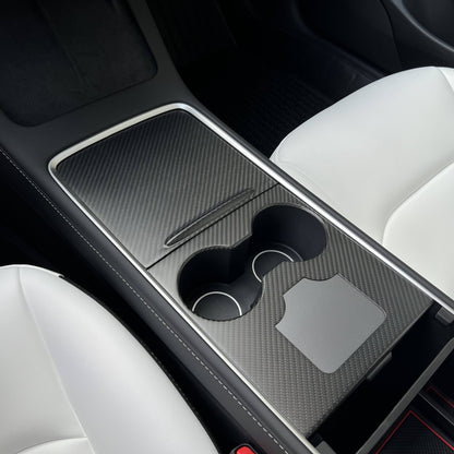 Tesla Model 3 / Y Center Console Wrap Cover  (Gen. 1 & 2 & 3) - Carbon Fiber Interior Mods