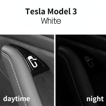 Interior Door Opening Reminder Glow-in-the-Dark Sticker for Tesla Model 3