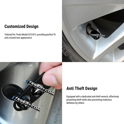Tire Valve Caps for Tesla Model 3/Y/S/X