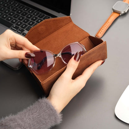 Triangle Leather Glasses Case – Vintage Eyewear Holder