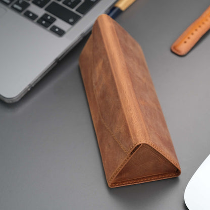 Triangle Leather Glasses Case – Vintage Eyewear Holder