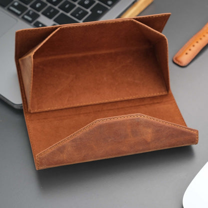 Triangle Leather Glasses Case – Vintage Eyewear Holder