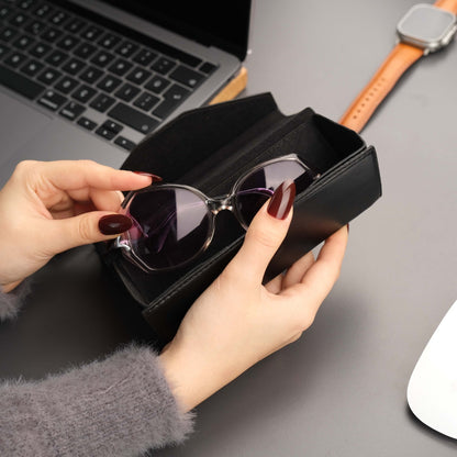 Triangle Leather Glasses Case – Vintage Eyewear Holder