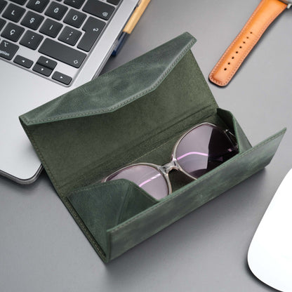 Triangle Leather Glasses Case – Vintage Eyewear Holder