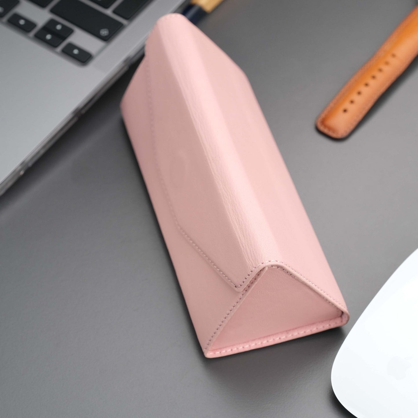 Triangle Leather Glasses Case – Vintage Eyewear Holder