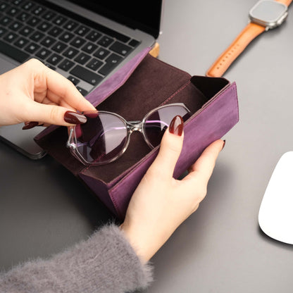 Triangle Leather Glasses Case – Vintage Eyewear Holder