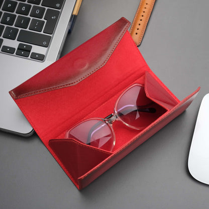 Triangle Leather Glasses Case – Vintage Eyewear Holder