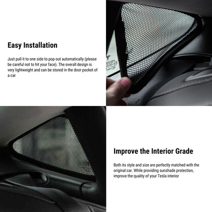 Triangular Window Shades for Tesla Model Y/3