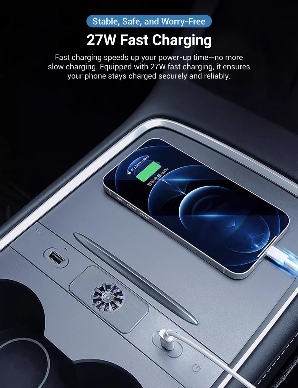 TESERY USB Hub Docking Station With Aromatherapy for Model 3/Y