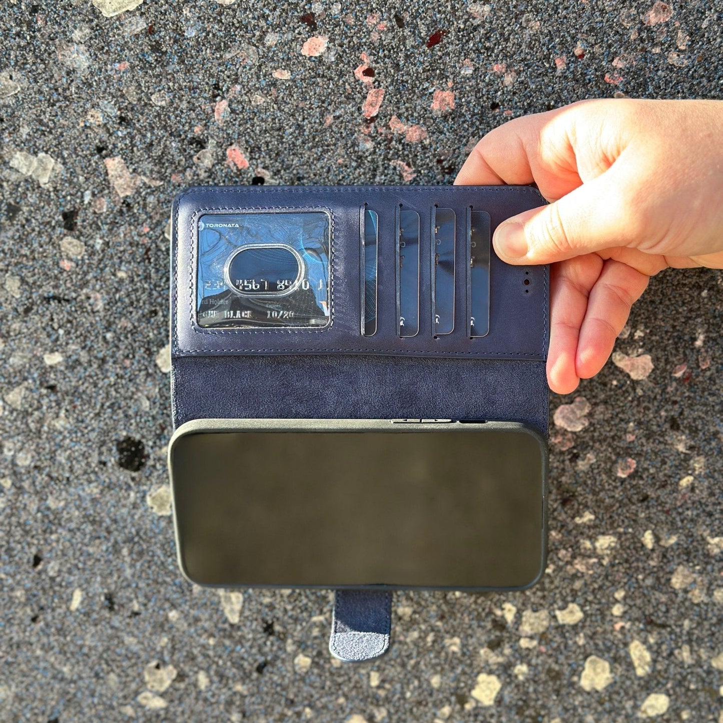 Vegas Premium Leather iPhone 15 Plus Wallet Case with MagSafe | Detachable RFID Blocking Luxury Wallet