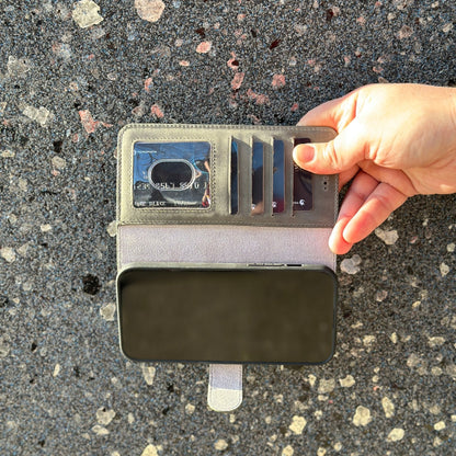 Vegas Premium Leather iPhone 15 Plus Wallet Case with MagSafe | Detachable RFID Blocking Luxury Wallet