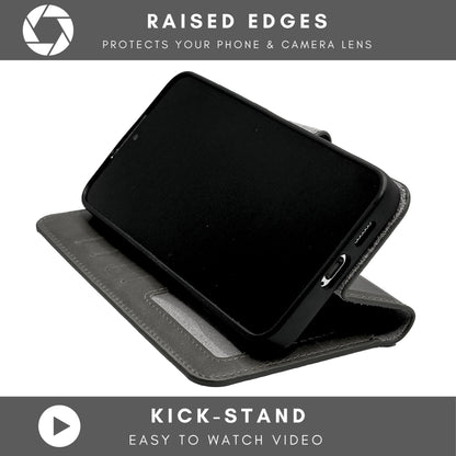 Vegas Premium Leather iPhone 15 Plus Wallet Case with MagSafe | Detachable RFID Blocking Luxury Wallet