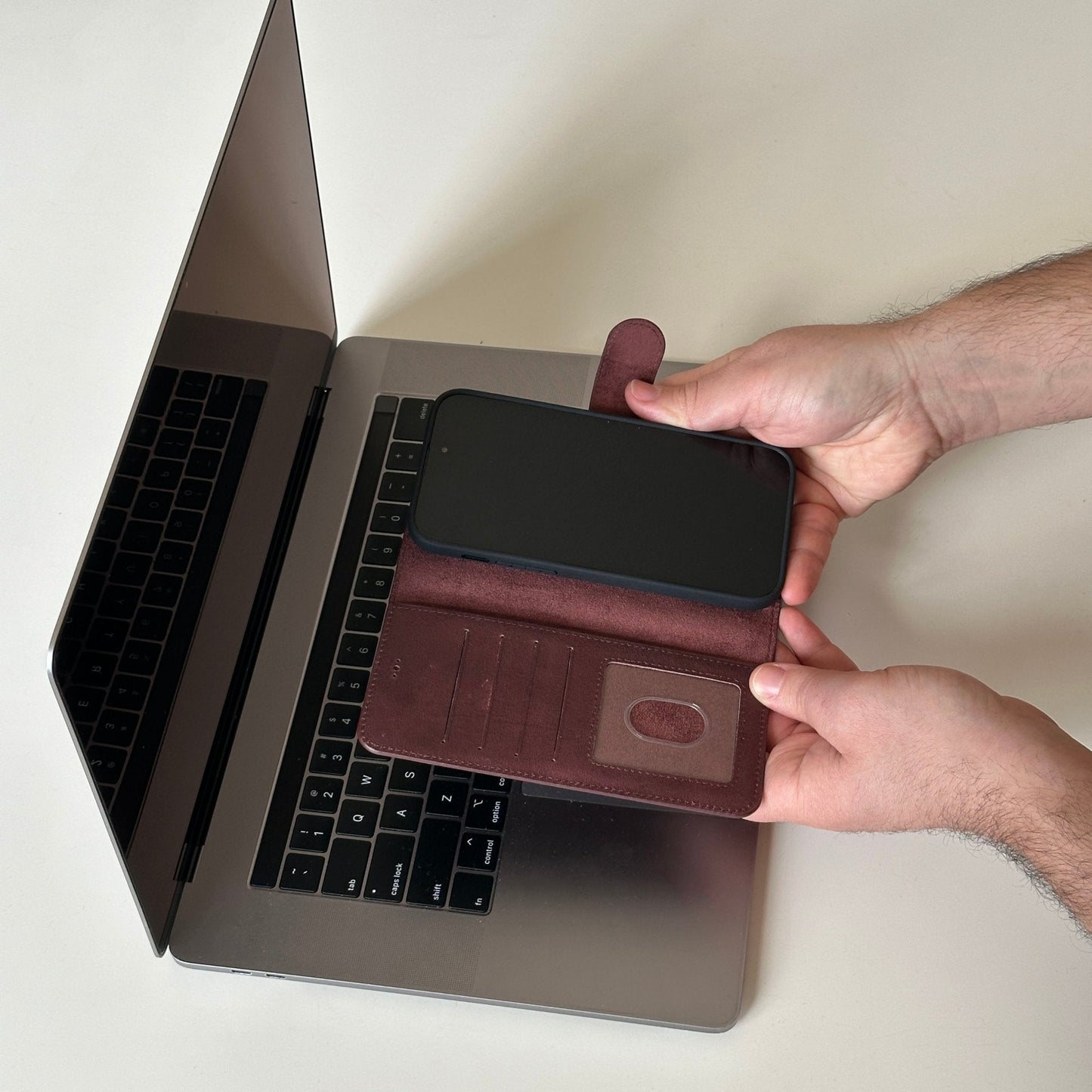 Vegas Premium Leather iPhone 15 Plus Wallet Case with MagSafe | Detachable RFID Blocking Luxury Wallet