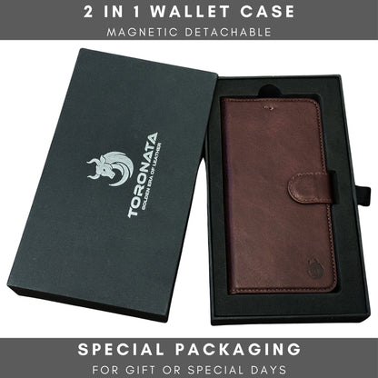 Vegas Premium Leather iPhone 15 Pro Max Wallet Case with MagSafe | Detachable RFID Blocking Luxury Wallet