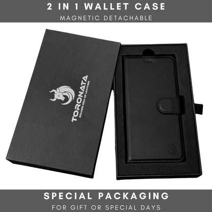 Vegas Premium Leather iPhone 15 Pro Wallet Case with MagSafe | Detachable RFID Blocking Luxury Wallet