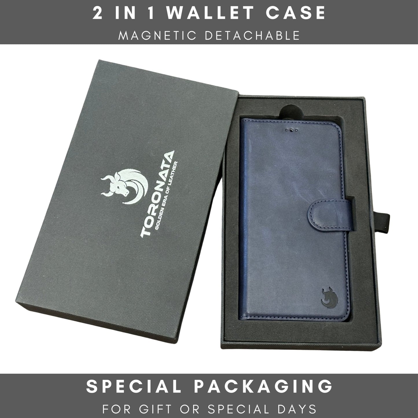 Vegas Premium Leather iPhone 15 Pro Wallet Case with MagSafe | Detachable RFID Blocking Luxury Wallet