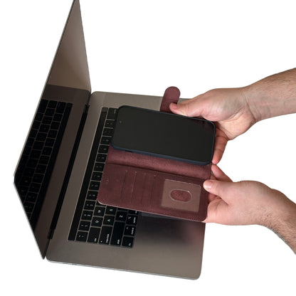 Vegas Premium Leather iPhone 15 Pro Wallet Case with MagSafe | Detachable RFID Blocking Luxury Wallet