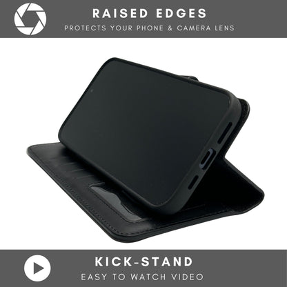 Vegas Premium Leather iPhone 15 Wallet Case with MagSafe | Detachable RFID Blocking Luxury Wallet