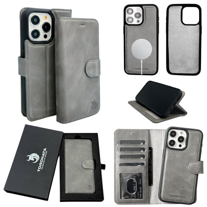 Vegas Premium Leather iPhone 15 Wallet Case with MagSafe | Detachable RFID Blocking Luxury Wallet