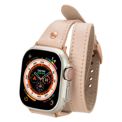 Vernon Double Tour Leather Bands for Apple Watch 9, Ultra 2 and SE