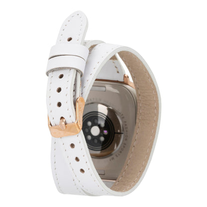 Vernon Double Tour Leather Bands for Apple Watch 9, Ultra 2 and SE