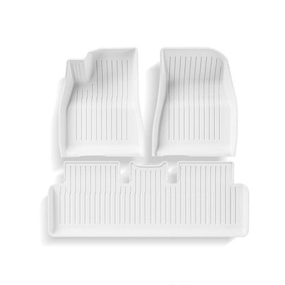 White TPE Floor Mats for Model 3 & Model Y