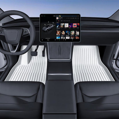 White TPE Floor Mats for Model 3 & Model Y