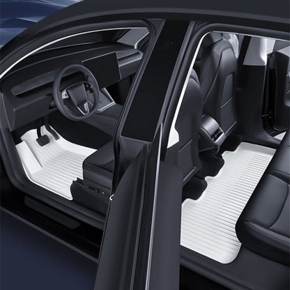 White TPE Floor Mats for Model 3 & Model Y