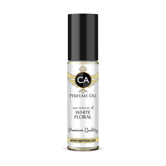 444- White Floral Body Oil Roll-On