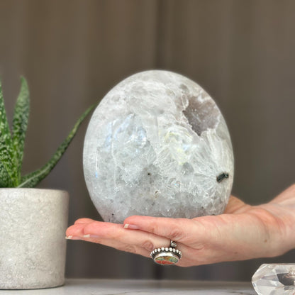 Stunning Amethyst Geode Cave SET (8 Lb), High Quality Amethyst Crystal Egg shaped for Home Decor