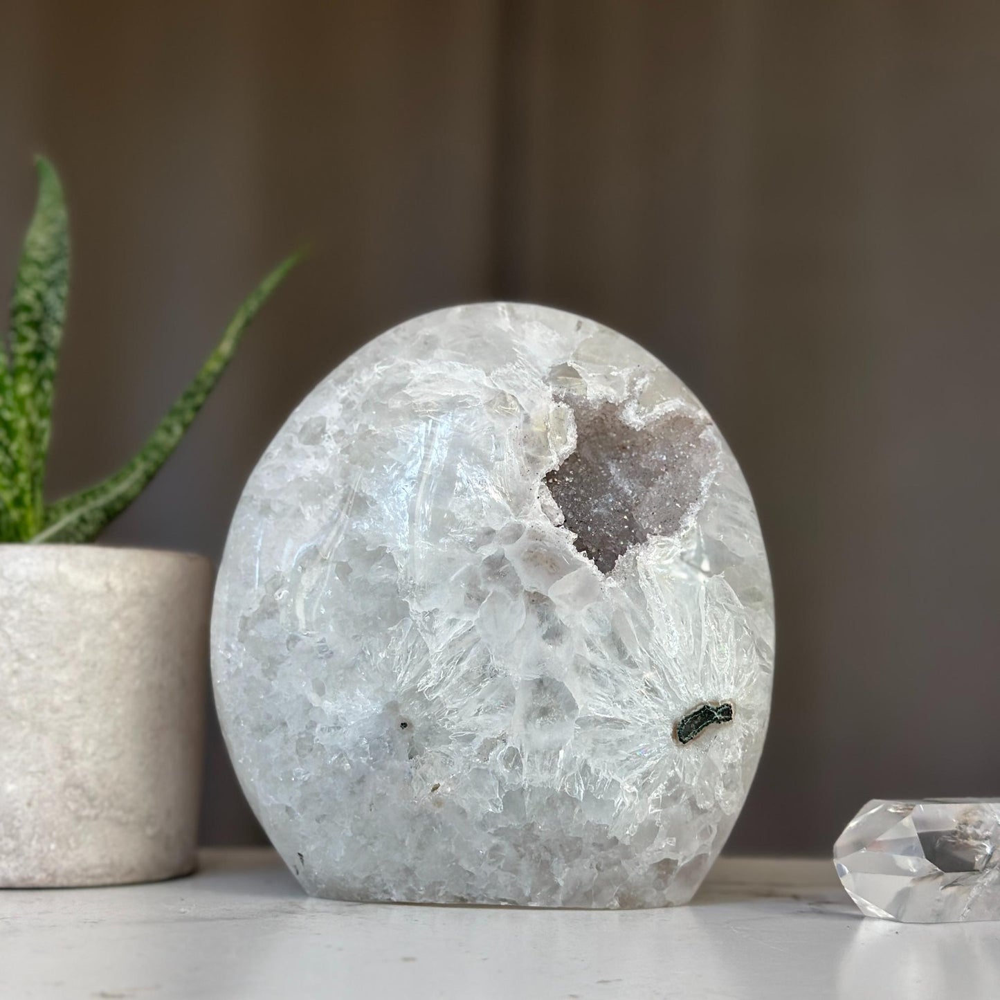 Stunning Amethyst Geode Cave SET (8 Lb), High Quality Amethyst Crystal Egg shaped for Home Decor